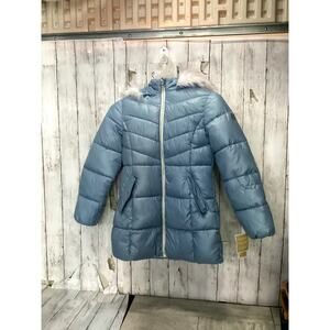 MICHAEL Michael Kors Girls Heavy Weight Stadium Puffer Jacket Chambray Size 16